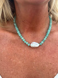 Turquoise Baroque Pearl Necklace