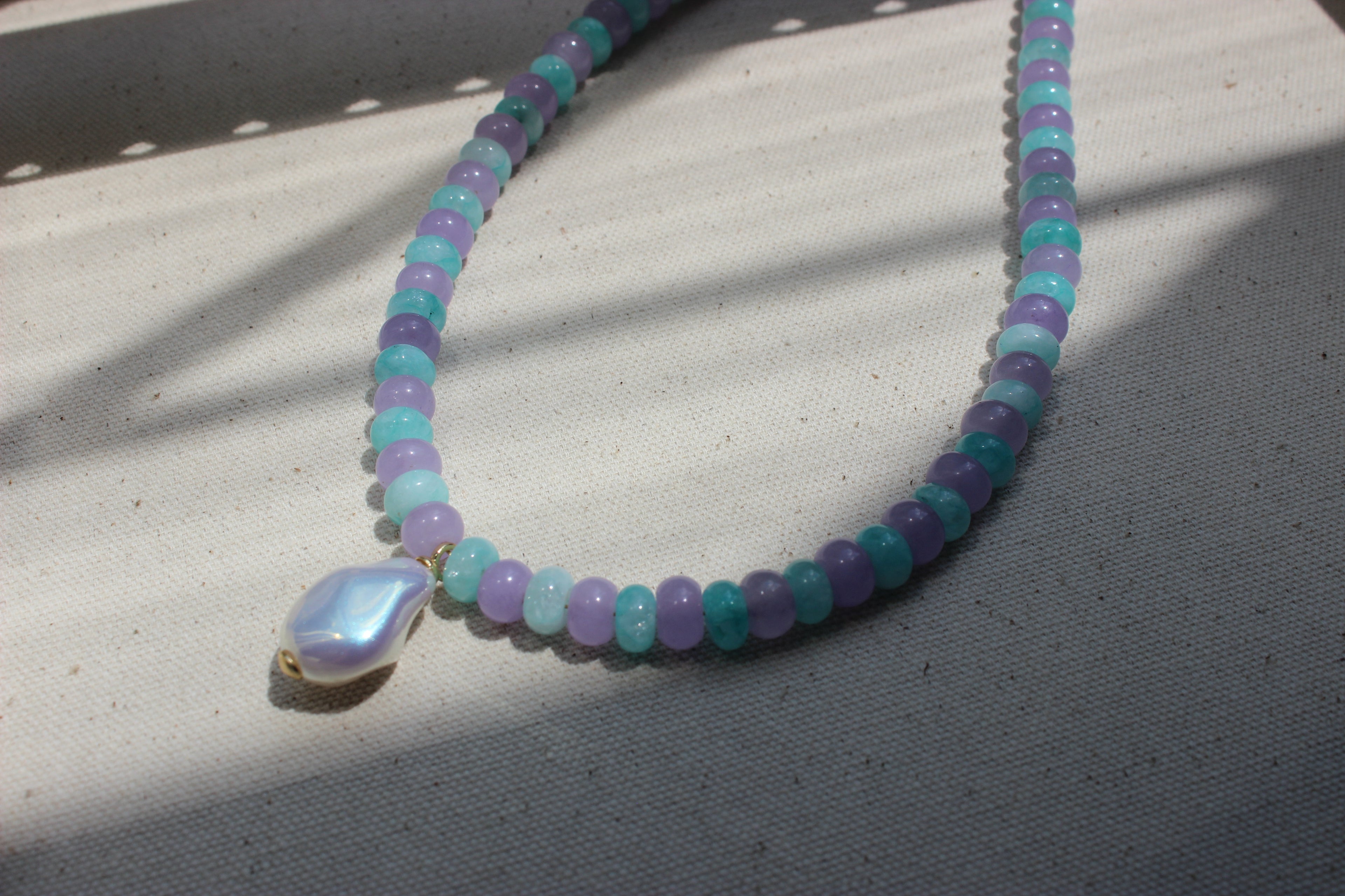 Cotton Candy Pearl Necklace